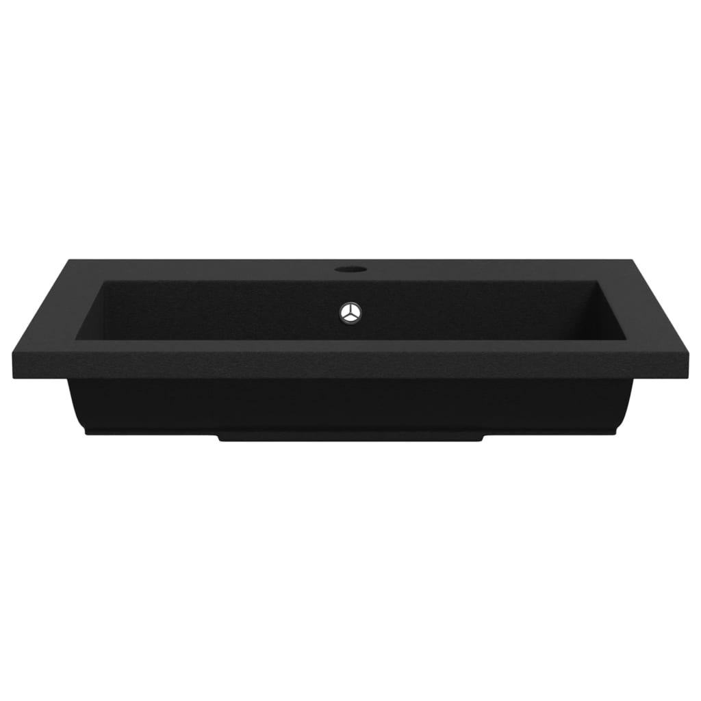 Granite sink, black, 600 x 450 x 120 mm