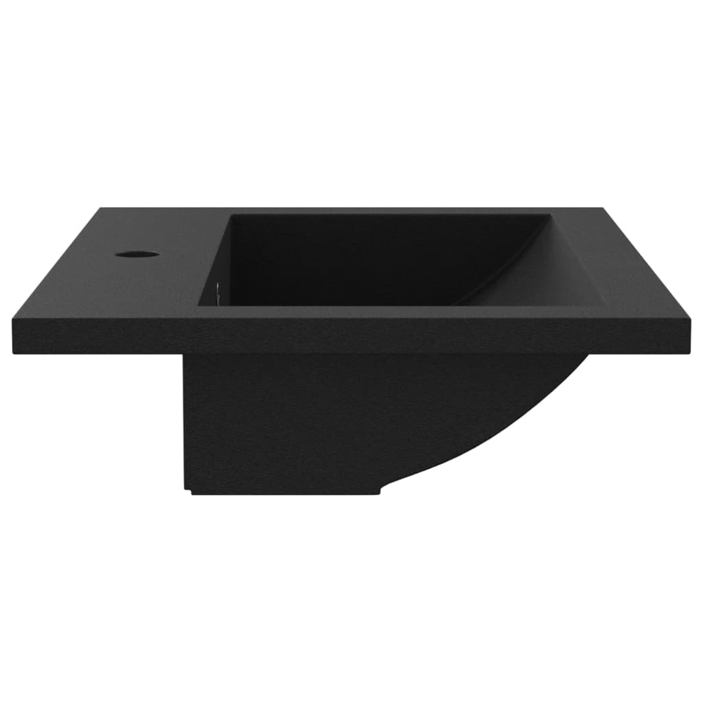 Granite sink, black, 600 x 450 x 120 mm