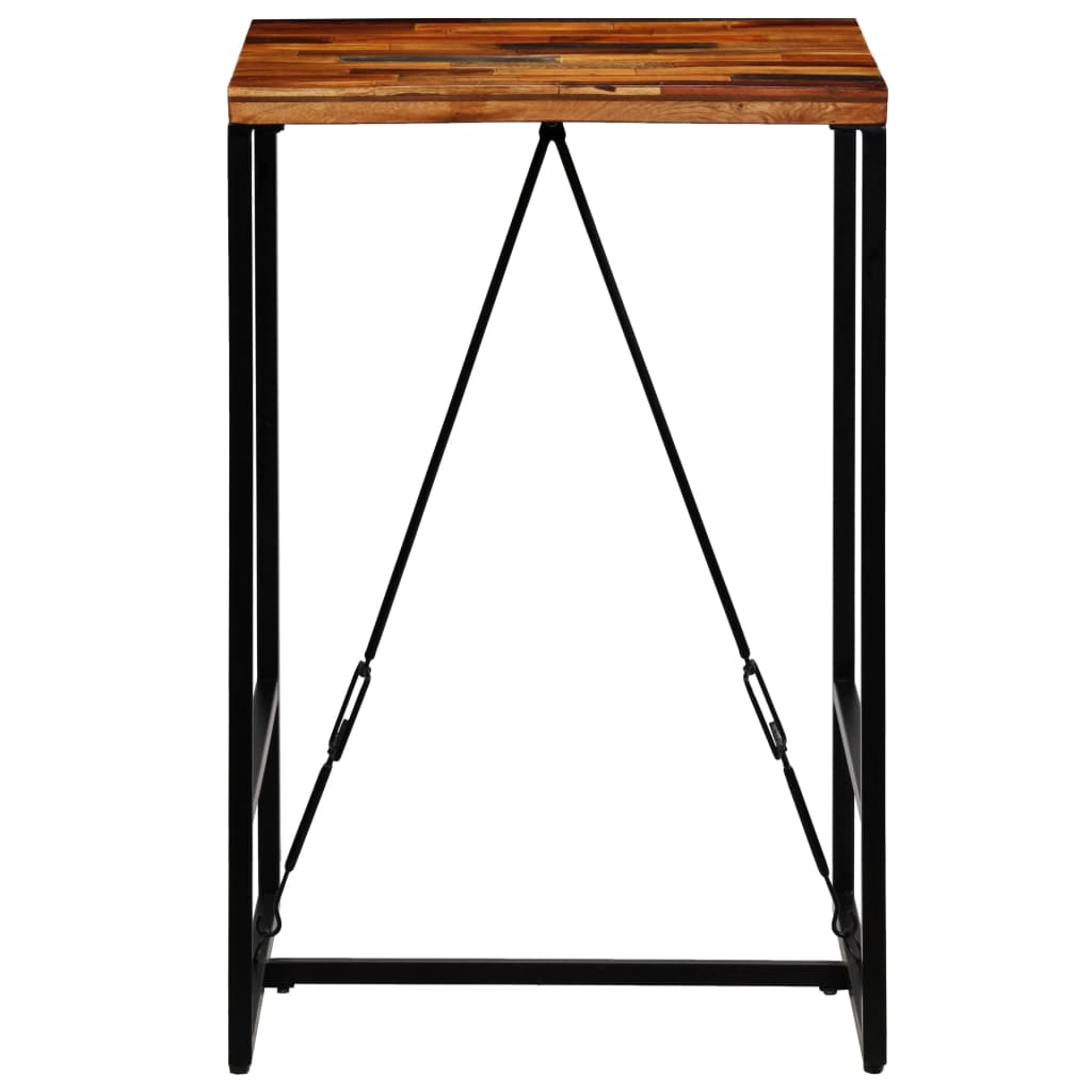 Bar table, 70 x 70 x 106 cm, solid recycled wood