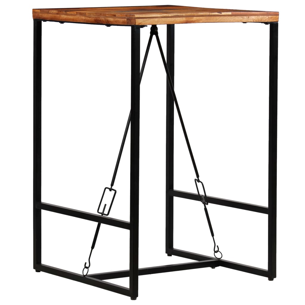 Bar table, 70 x 70 x 106 cm, solid recycled wood