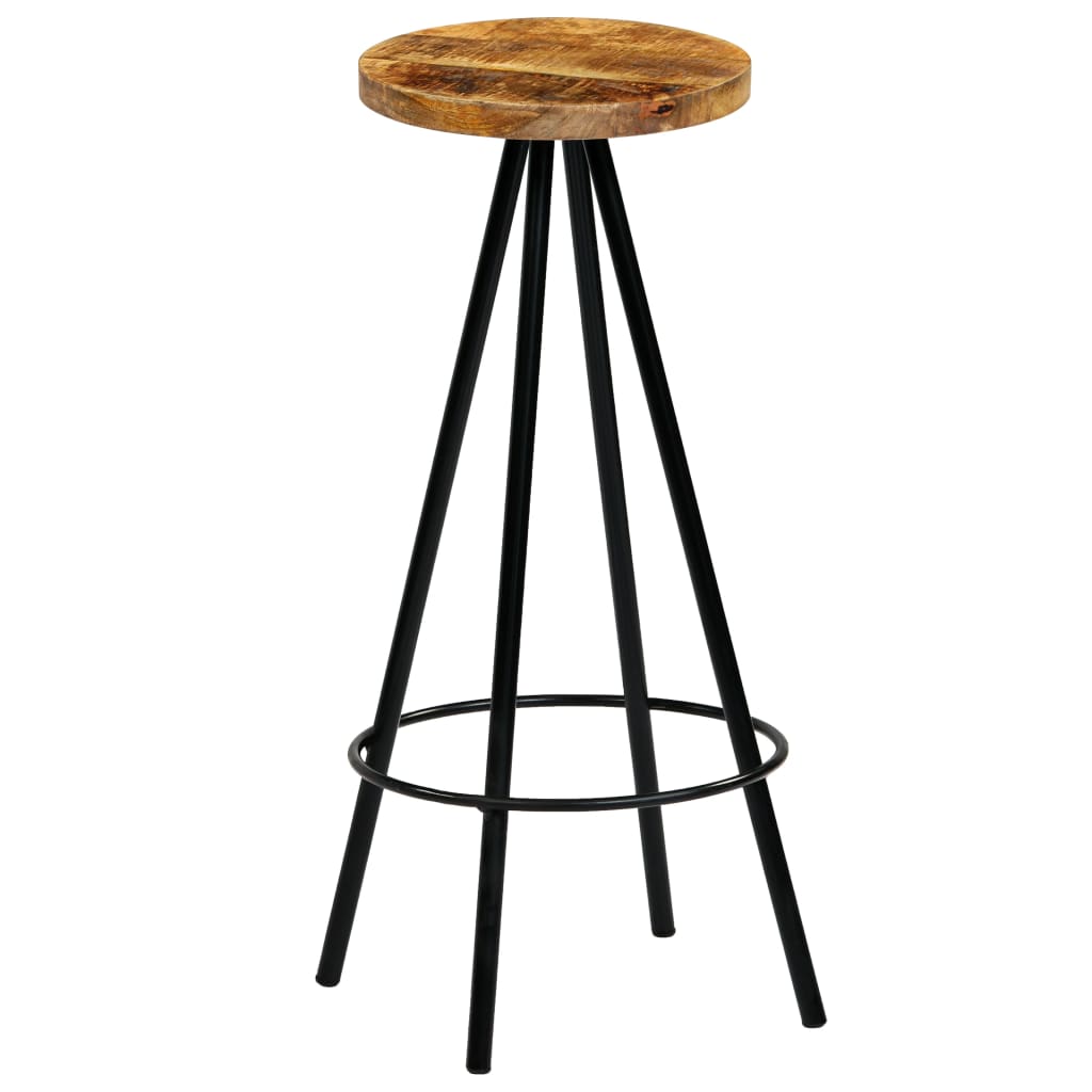 Bar stools, 4 pcs., solid mango wood