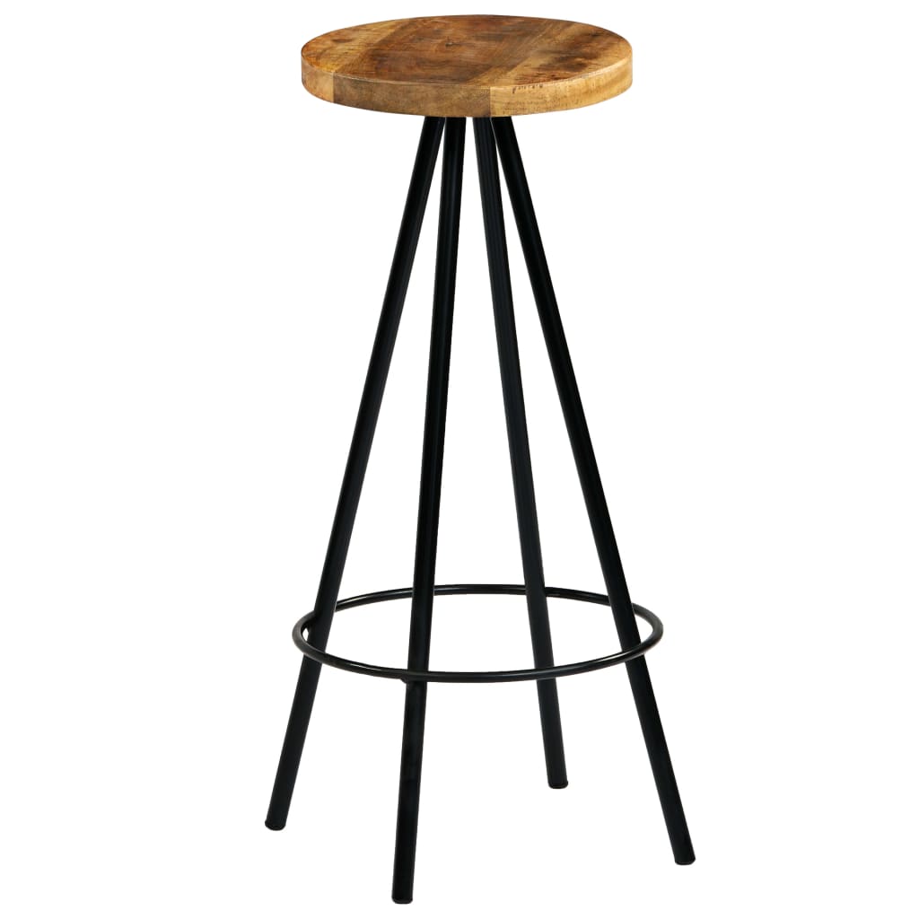 Bar stools, 4 pcs., solid mango wood