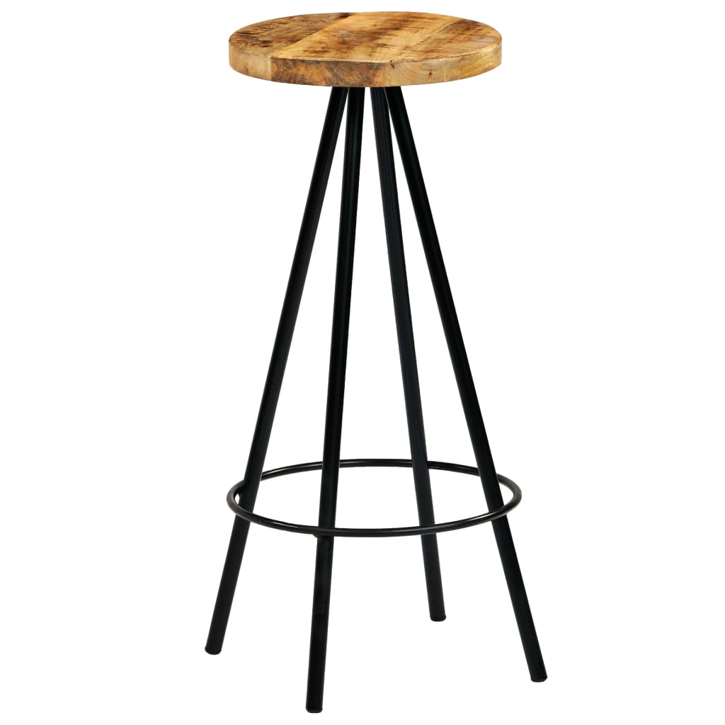 Bar stools, 4 pcs., solid mango wood