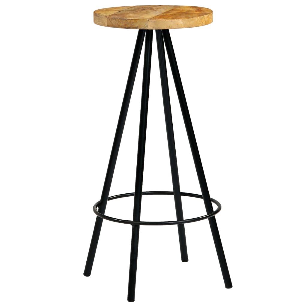 Bar stools, 4 pcs., solid mango wood