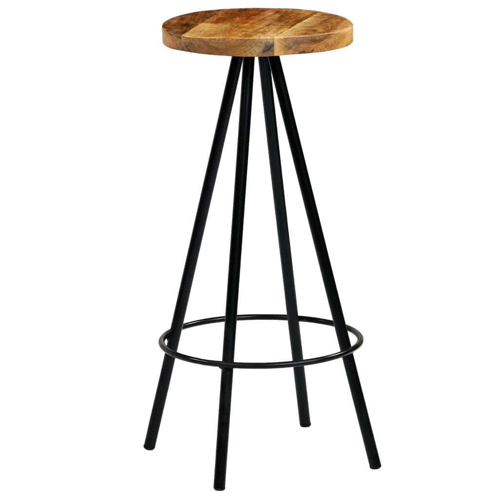 Bar stools, 4 pcs., solid mango wood