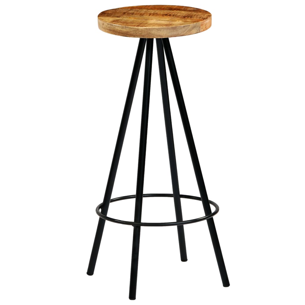 Bar stools, 4 pcs., solid mango wood