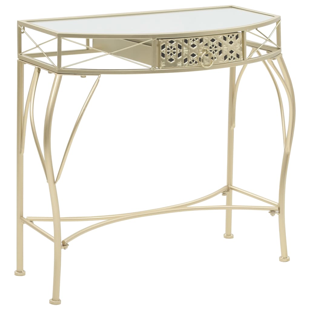 French style side table, gold, 82 x 39 x 76 cm, metal