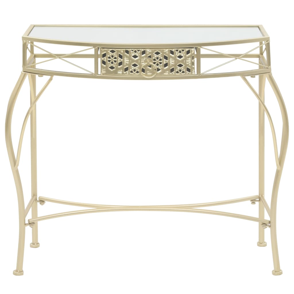 French style side table, gold, 82 x 39 x 76 cm, metal