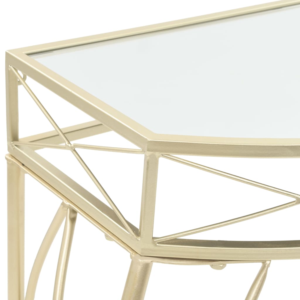 French style side table, gold, 82 x 39 x 76 cm, metal