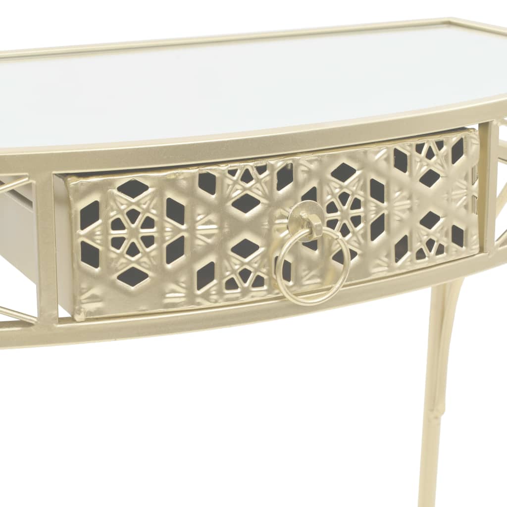 French style side table, gold, 82 x 39 x 76 cm, metal