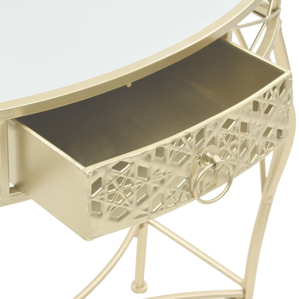 French style side table, gold, 82 x 39 x 76 cm, metal