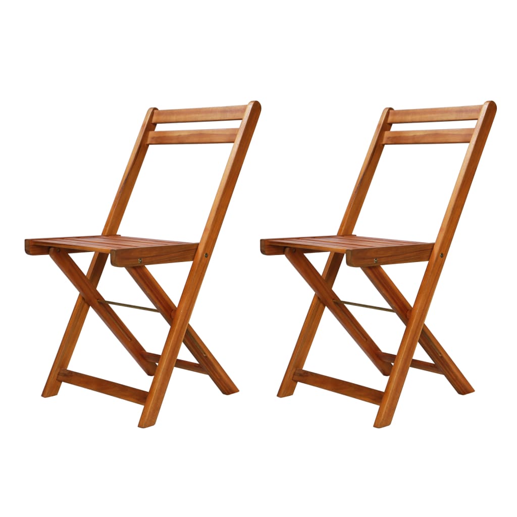 3-piece folding bistro furniture set, solid acacia wood