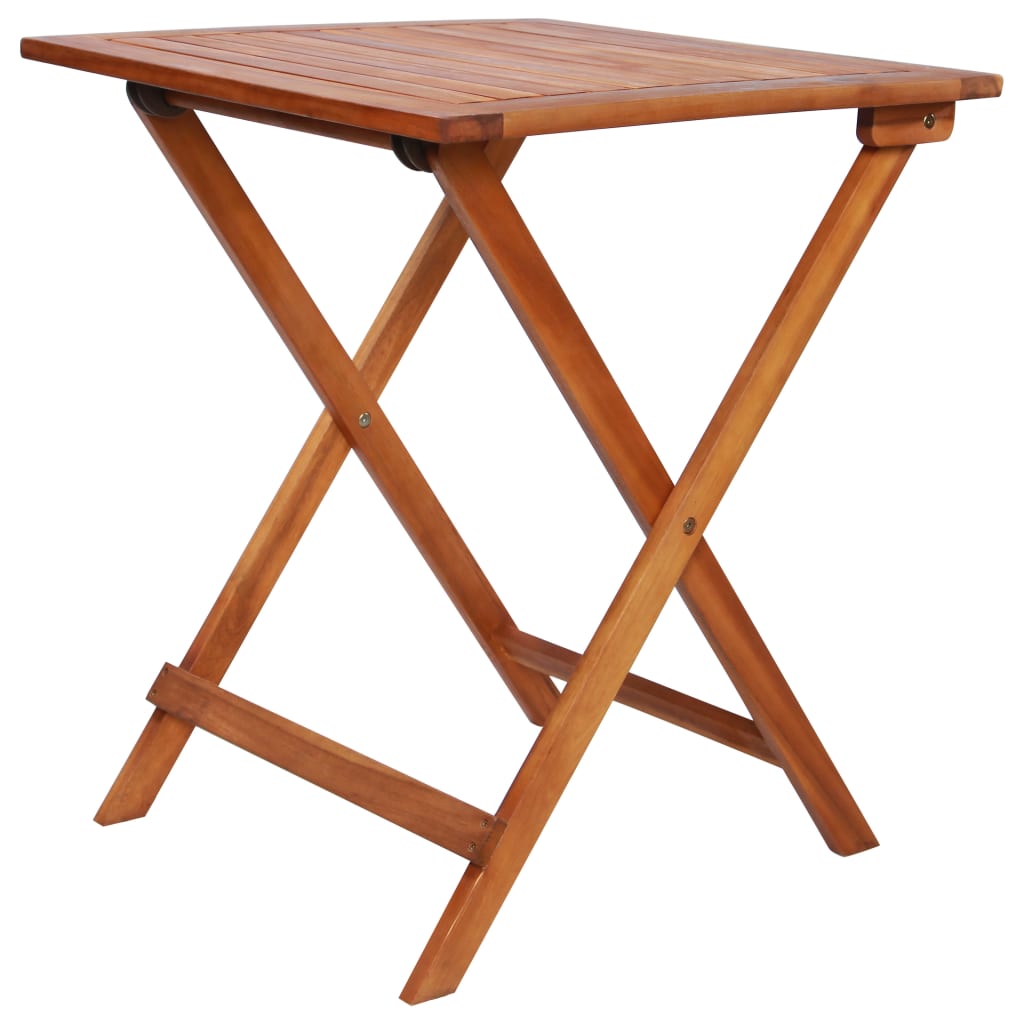 Set mobilier bistro pliabil, 3 piese, lemn masiv de acacia