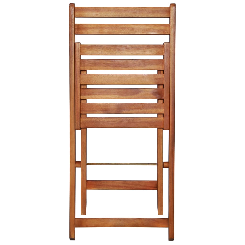 Set mobilier bistro pliabil, 3 piese, lemn masiv de acacia