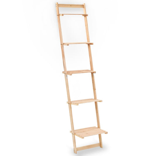 Ladder wall shelf, cedar wood, 41.5 x 30 x 176 cm