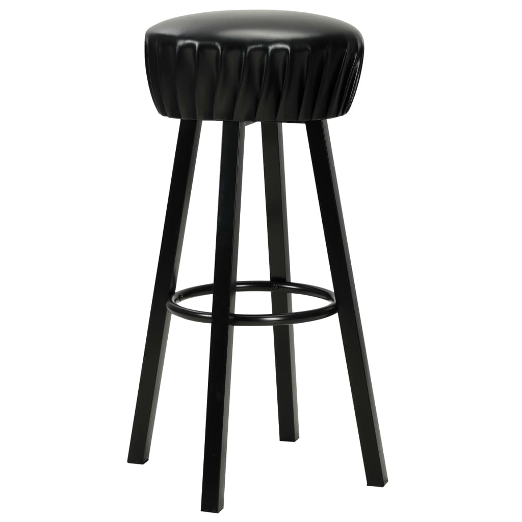 Bar stools, 2 pcs., black, eco-leather