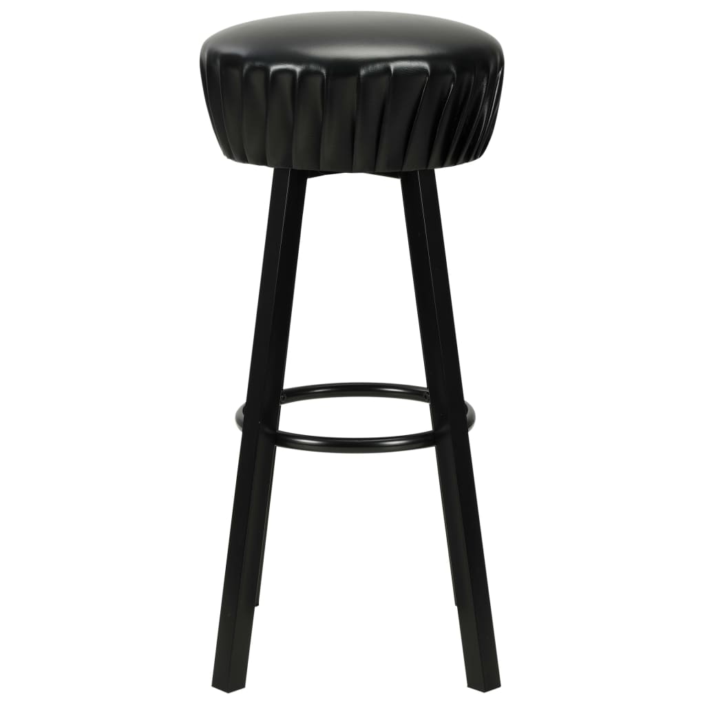 Bar stools, 2 pcs., black, eco-leather