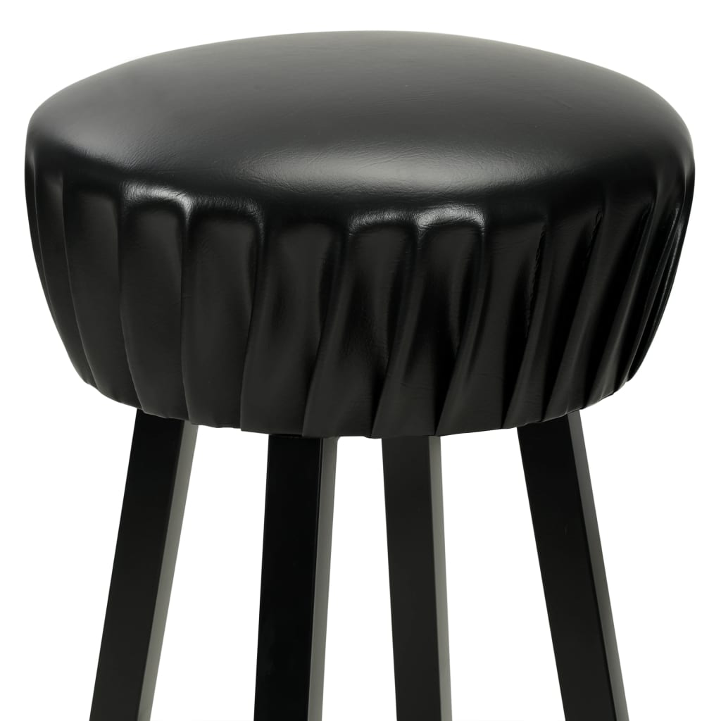 Bar stools, 2 pcs., black, eco-leather