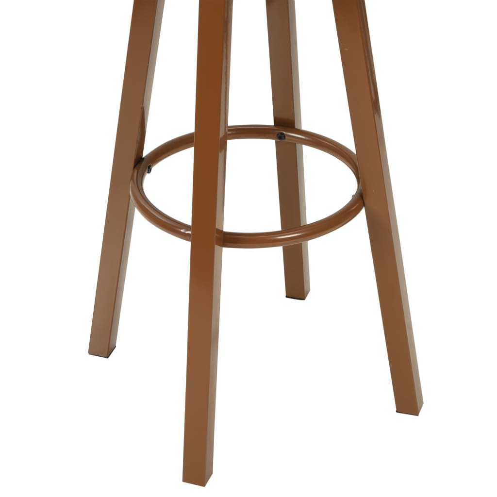 Bar stools, 2 pcs., brown, eco-leather