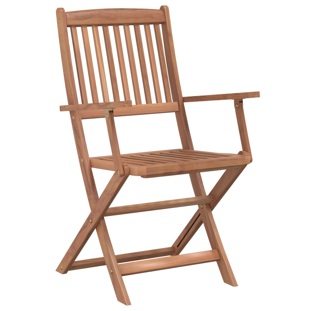 Set mobilier de exterior pliabil, 5 piese, lemn masiv de acacia