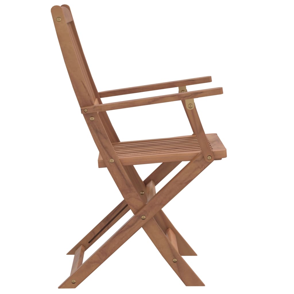 Set mobilier de exterior pliabil, 5 piese, lemn masiv de acacia