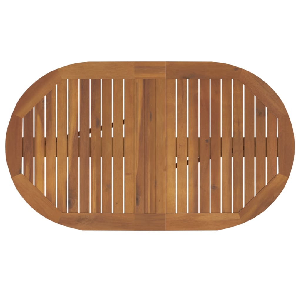 Set mobilier de exterior pliabil, 5 piese, lemn masiv de acacia