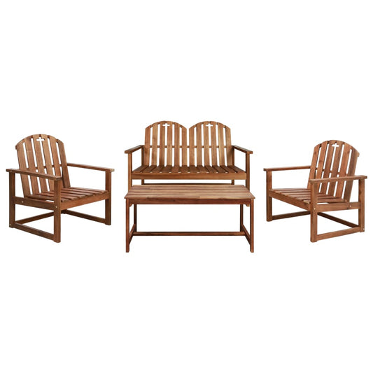 Garden furniture set, 4 pieces, solid acacia wood