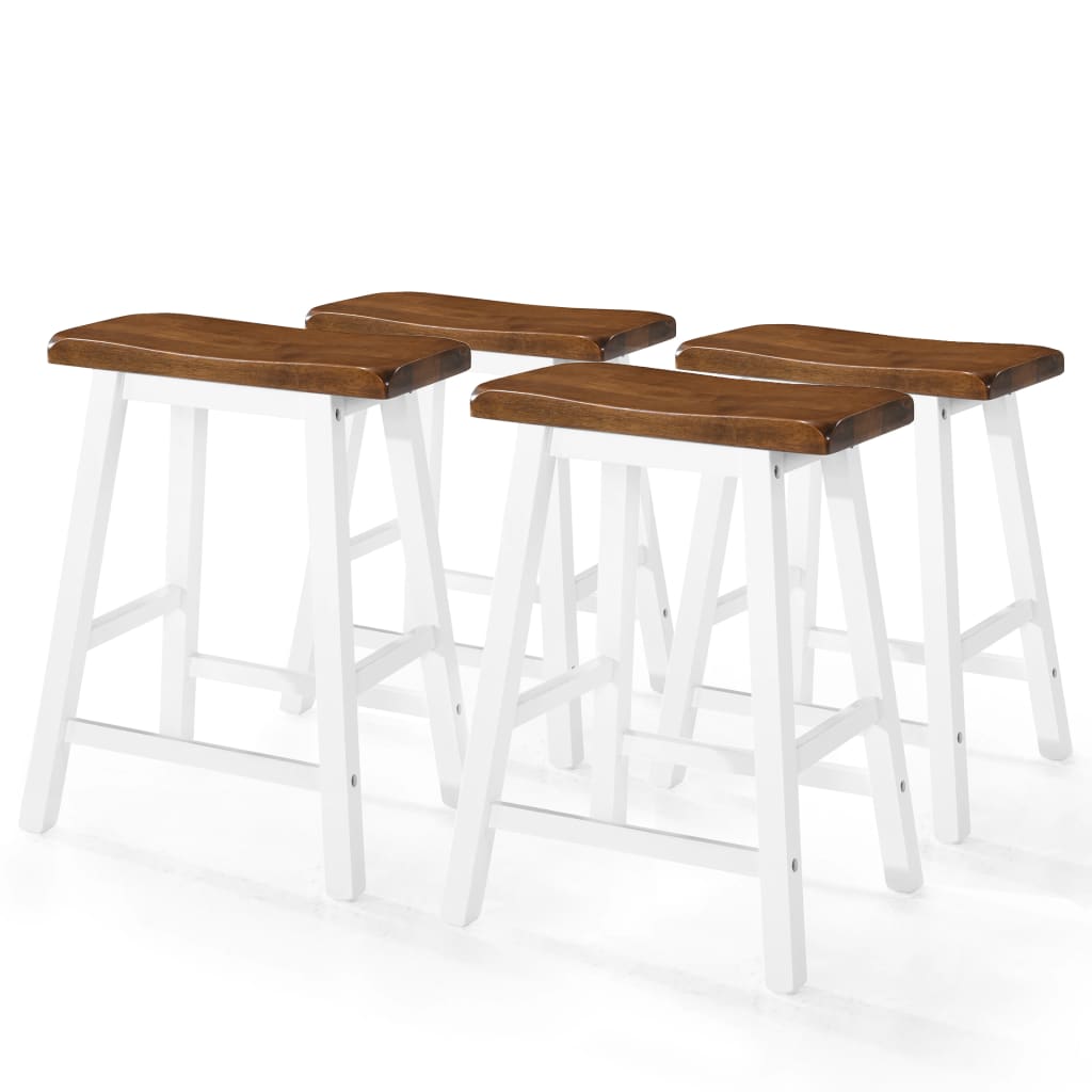 Bar table and stool set, 5 pieces, solid wood