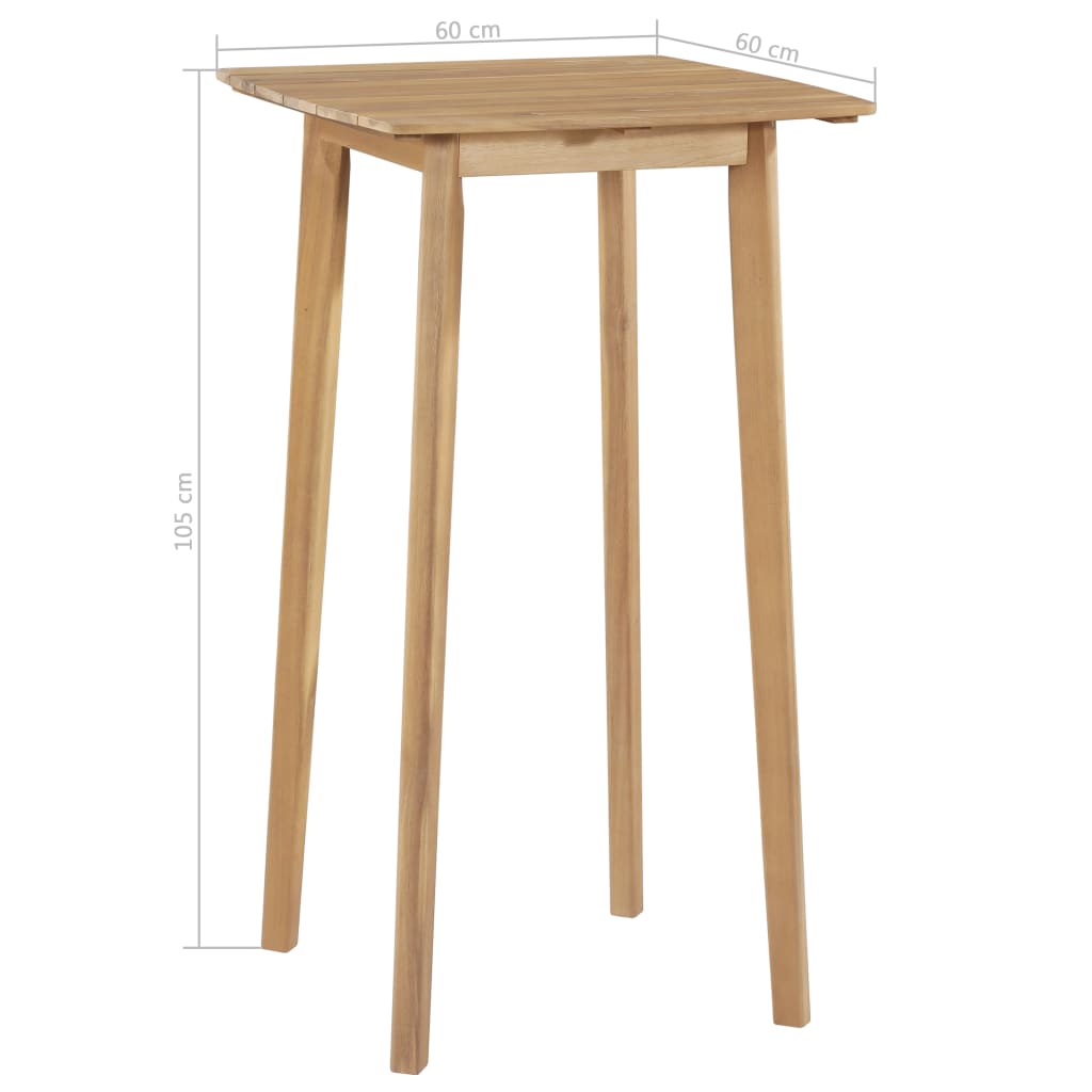 Set mobilier de exterior, 5 piese, lemn masiv de acacia