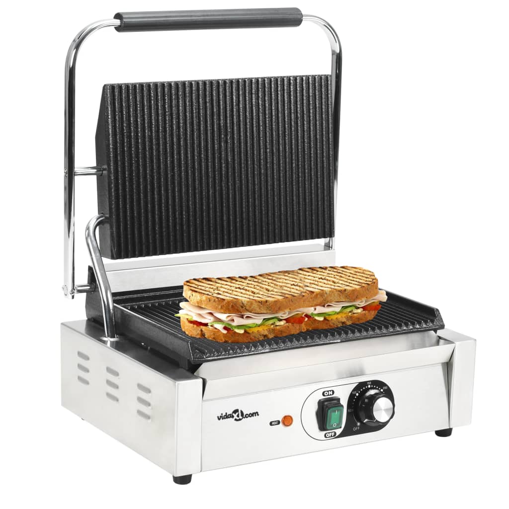 Panini Grill with ribs, 43x30.5x20 cm, 2200 W