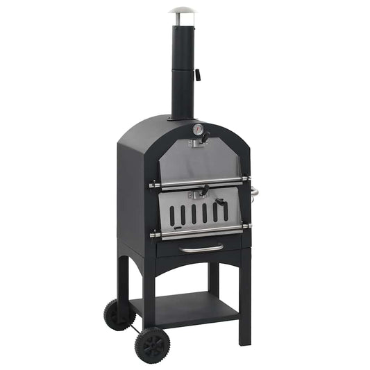 Outdoor coal-fired pizza oven baking stone