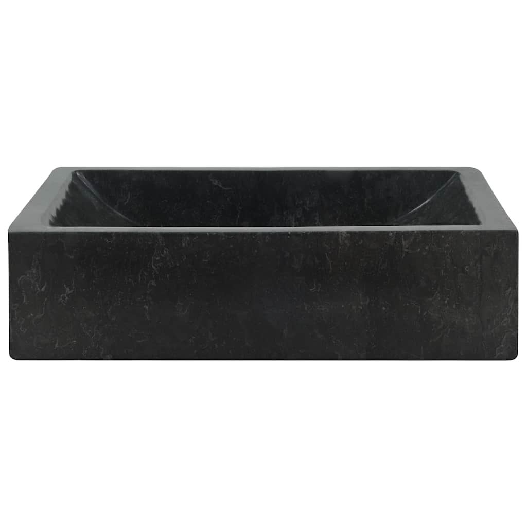 Sink, high-gloss black, 45x30x12 cm, marble