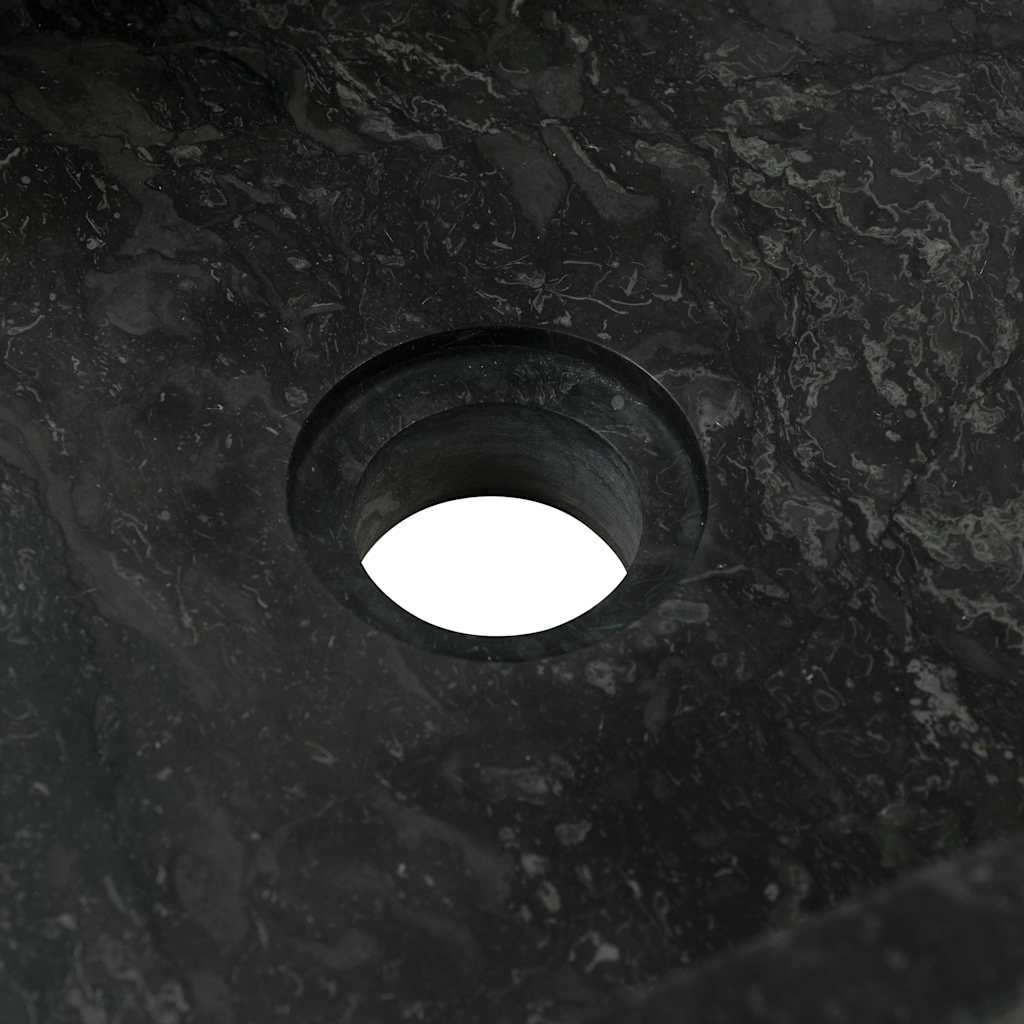 Sink, high-gloss black, 45x30x12 cm, marble