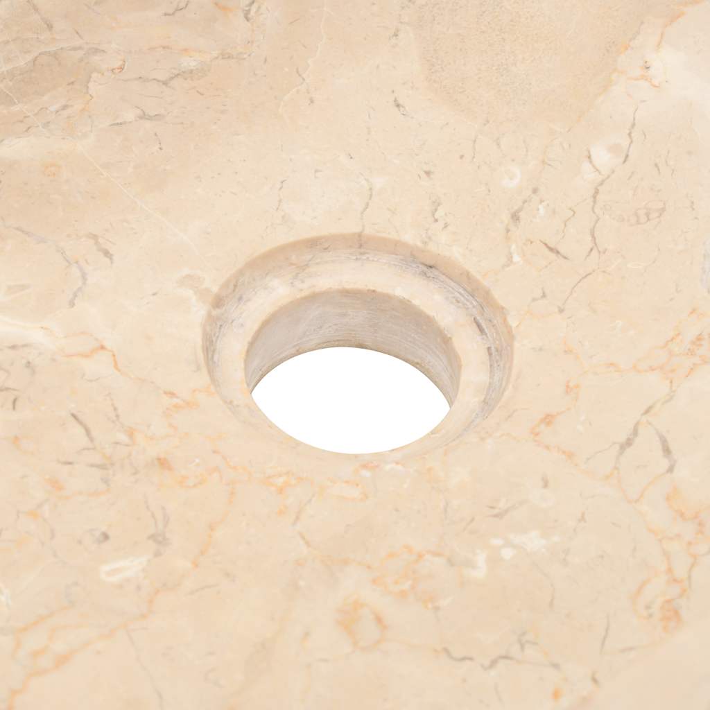 Sink, high-gloss cream, 45x30x12 cm, marble