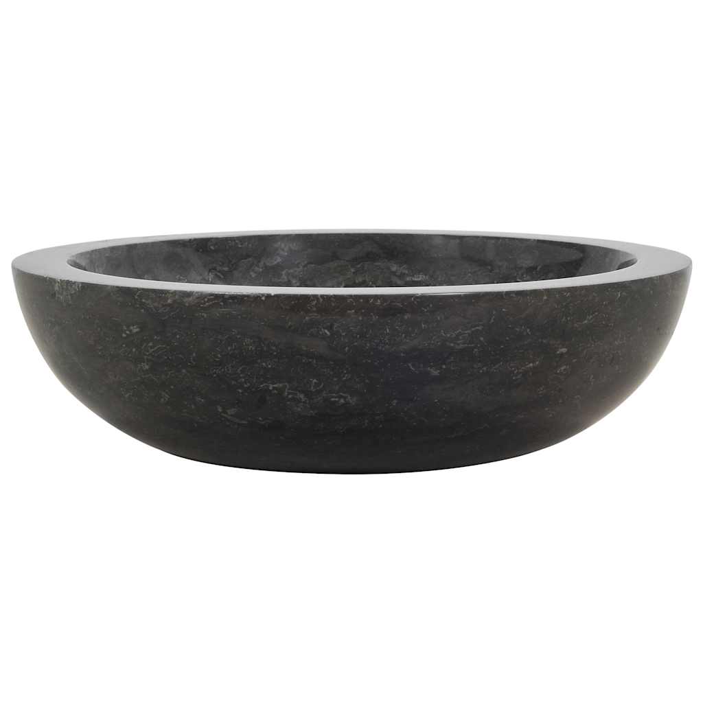 Sink, black, 40 x 12 cm, marble