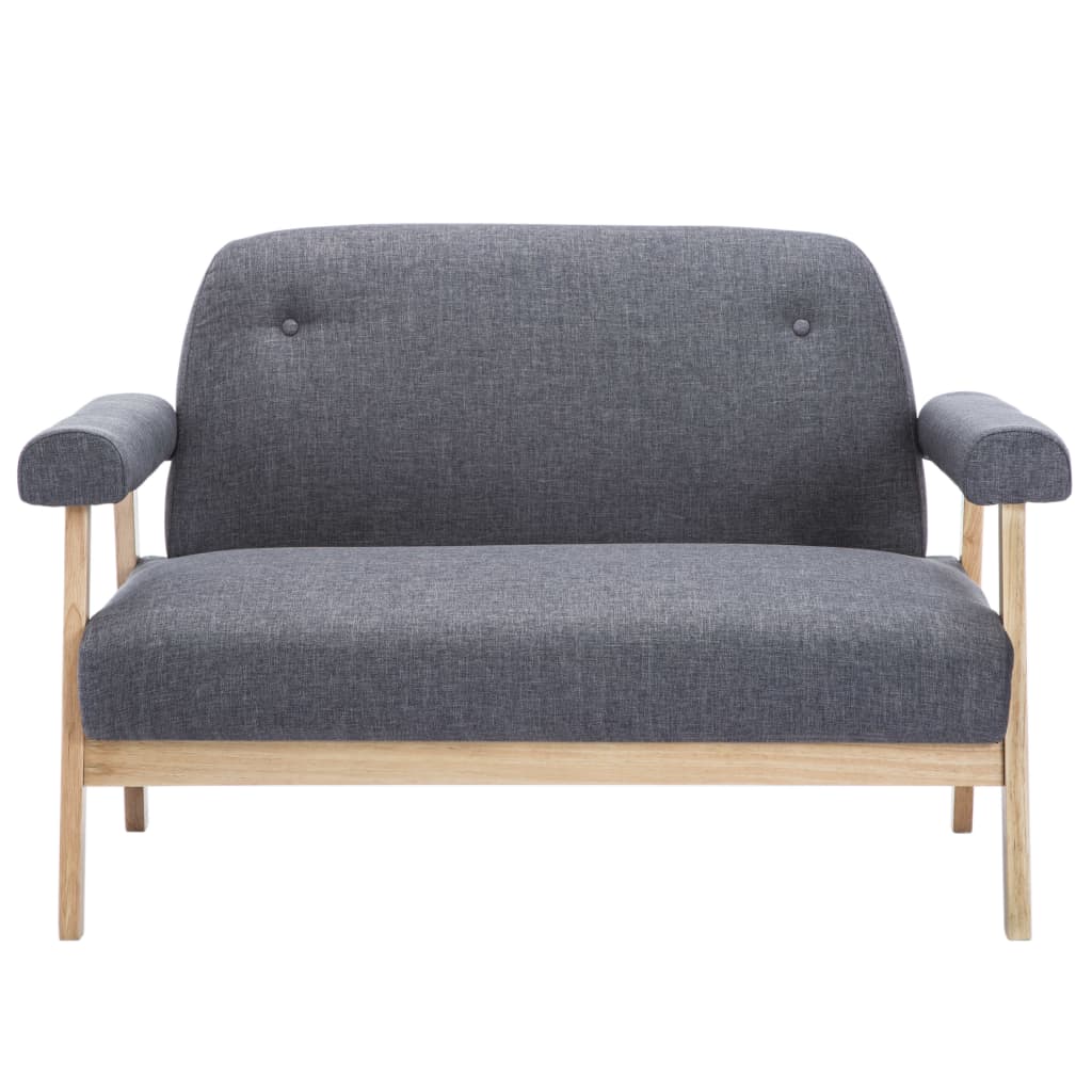 2-seater sofa, dark grey, fabric