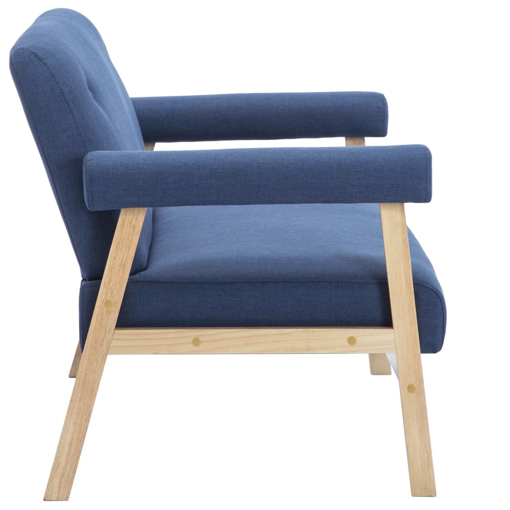 2-seater sofa, blue, fabric