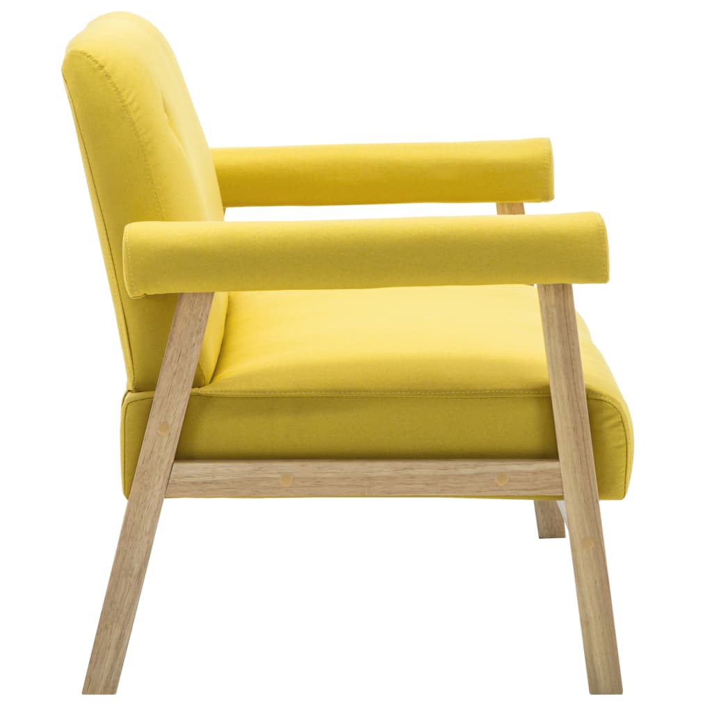 2-seater sofa, yellow, fabric