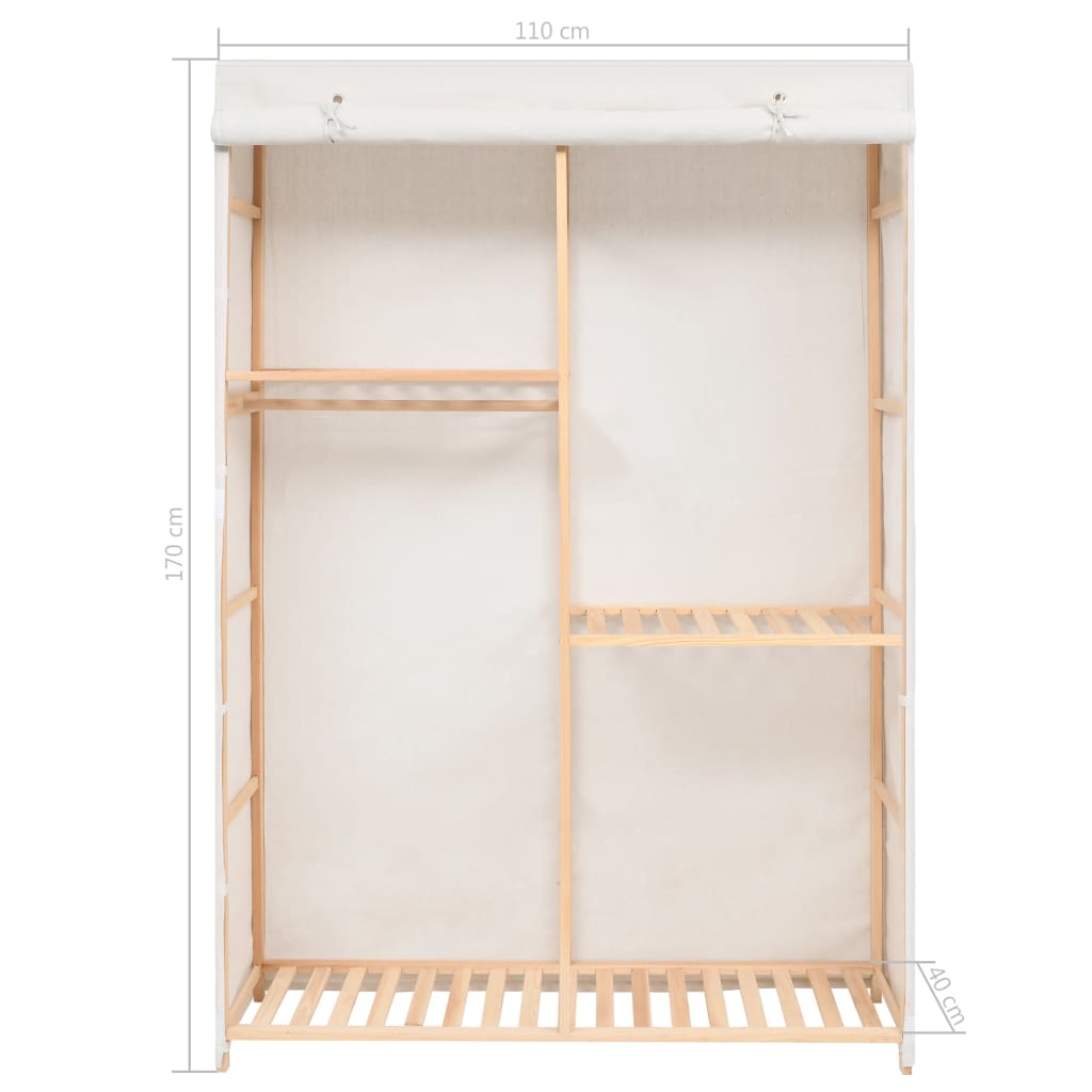 Wardrobe with 3 shelves, 110 x 40 x 170 cm