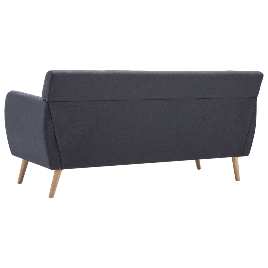 3-seater sofa, textile upholstery, 172x70x82 cm, dark gray