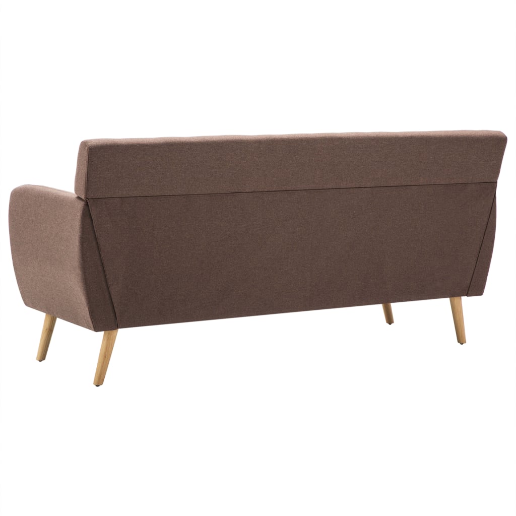 3-seater sofa, fabric, 172 x 70 x 82 cm, brown