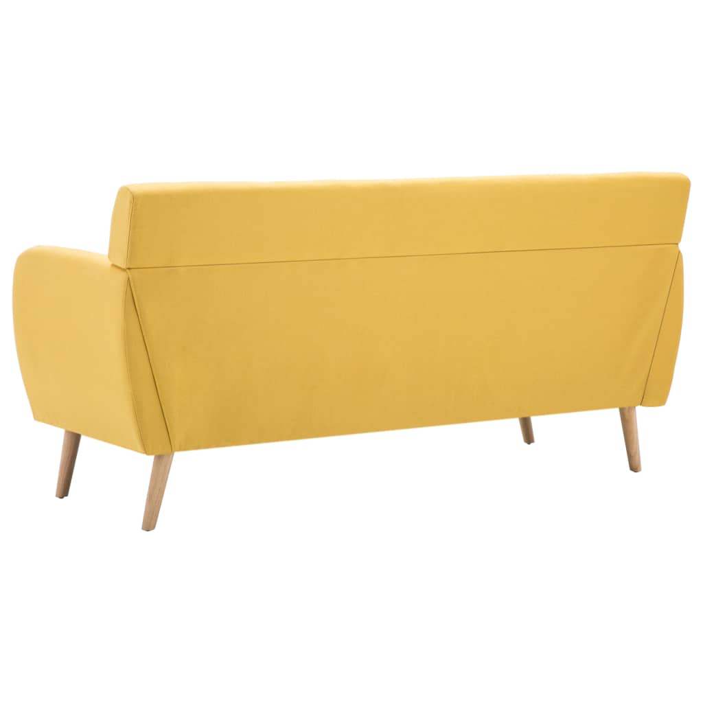 3-seater sofa, fabric, 172 x 70 x 82 cm, yellow