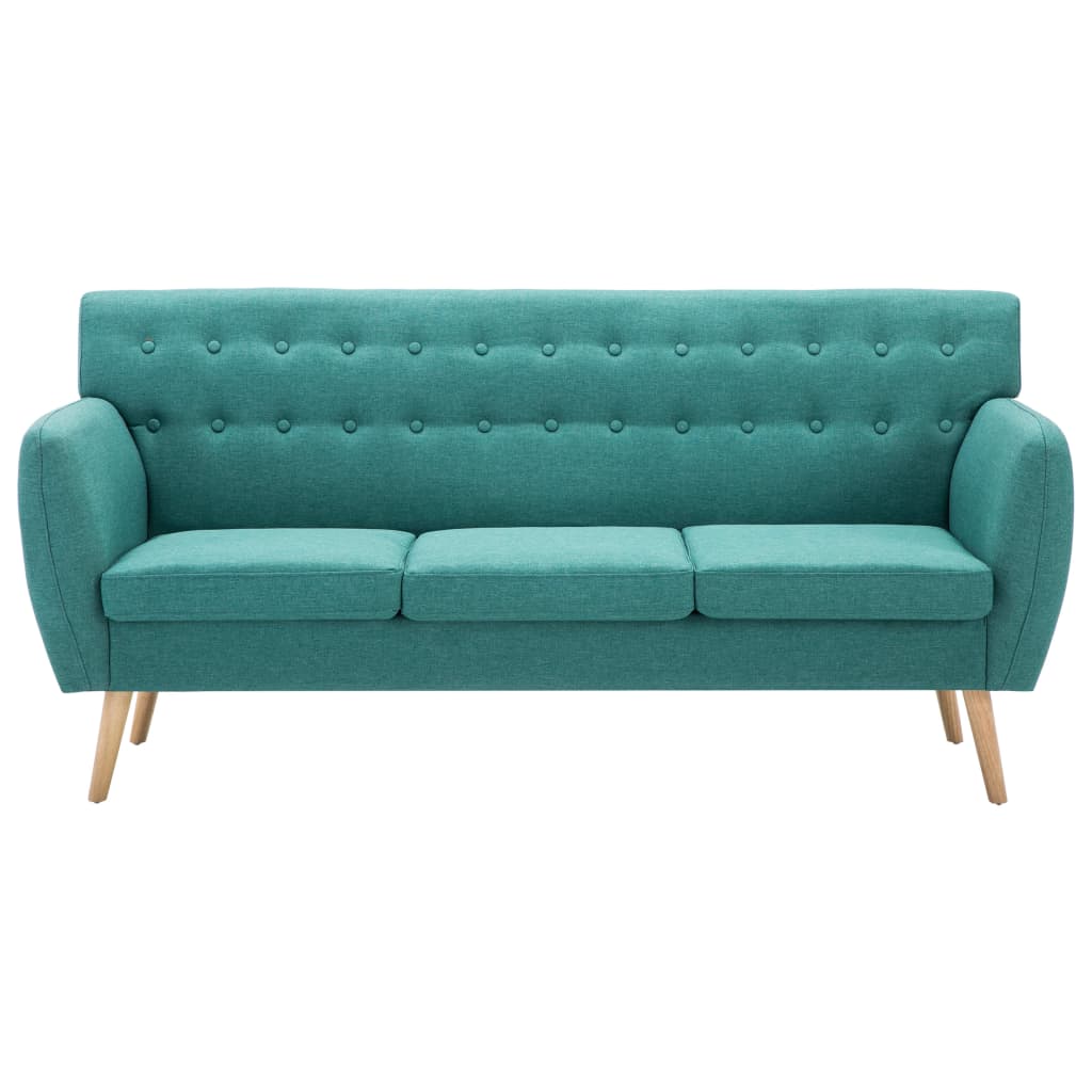 3-seater sofa, textile upholstery, 172x70x82 cm, green