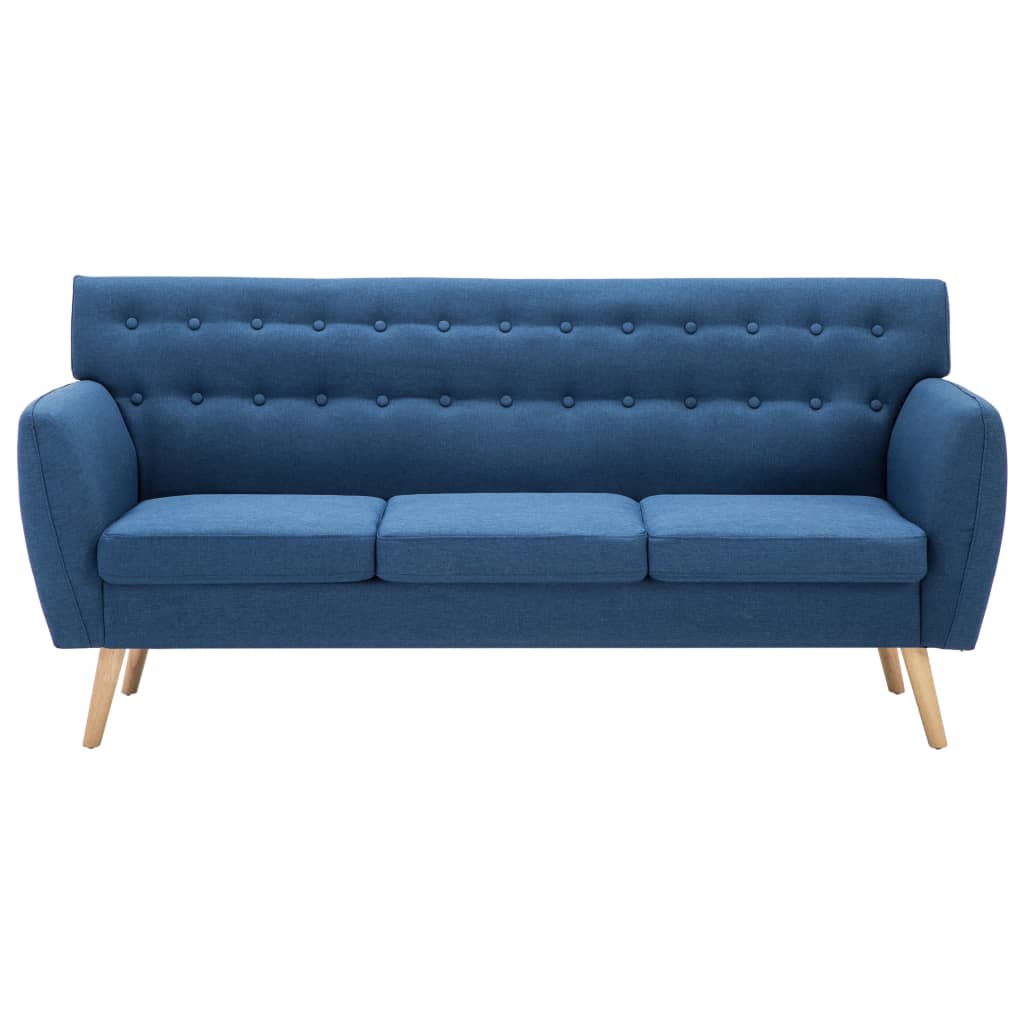 3-seater sofa, textile upholstery, 172x70x82 cm, blue