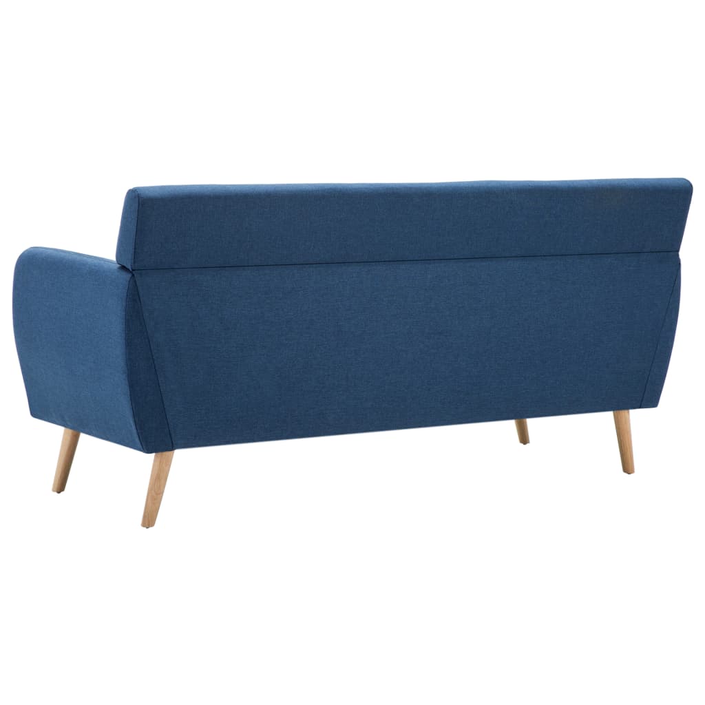 3-seater sofa, textile upholstery, 172x70x82 cm, blue