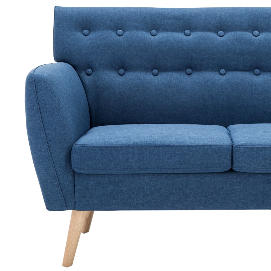 3-seater sofa, textile upholstery, 172x70x82 cm, blue