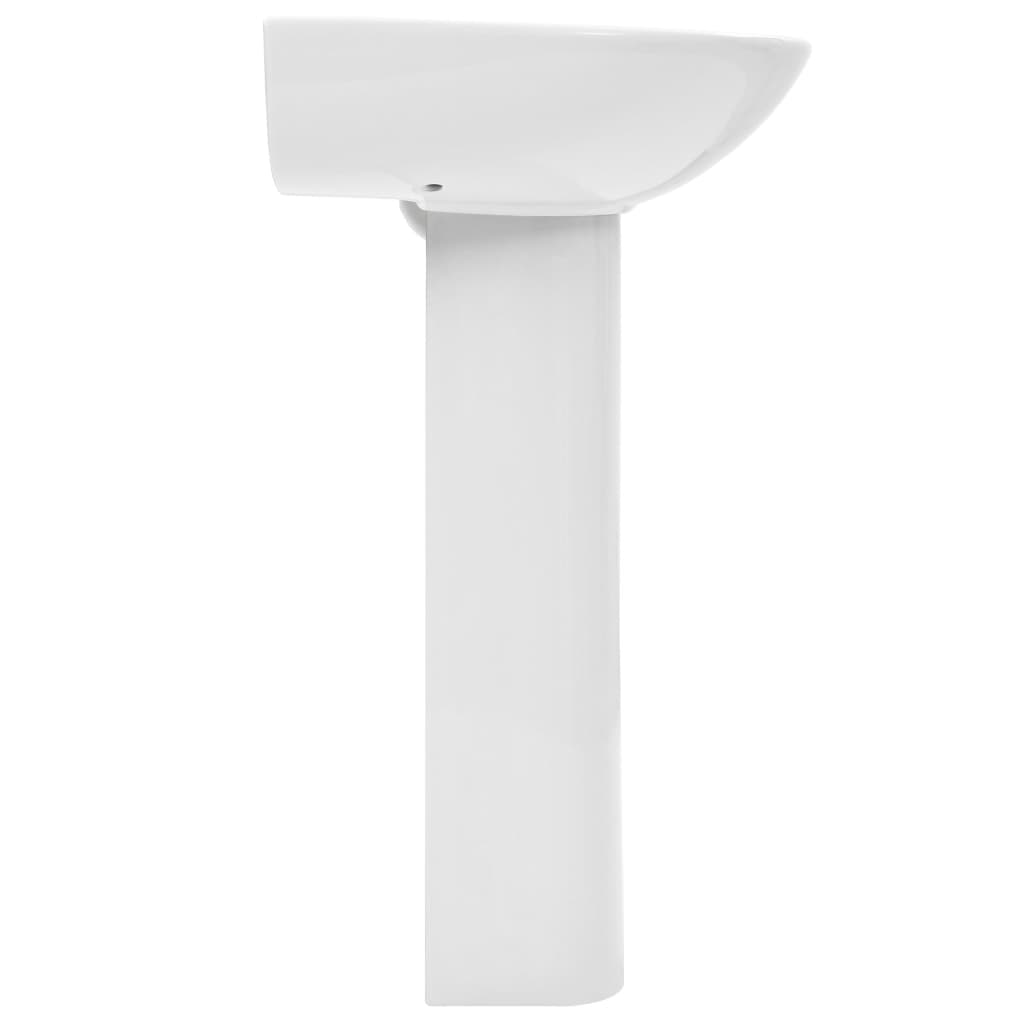 Bathroom sink with pedestal, white, 520x440x190 mm, ceramic