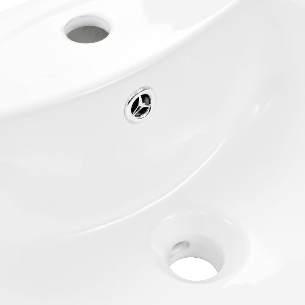 Bathroom sink with pedestal, white, 520x440x190 mm, ceramic