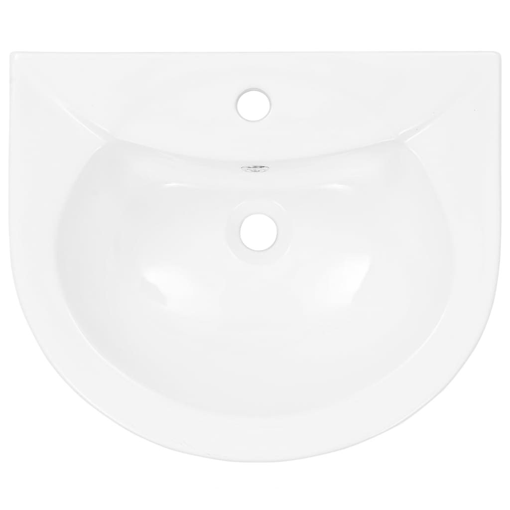 Bathroom sink with pedestal, white, 520x440x190 mm, ceramic