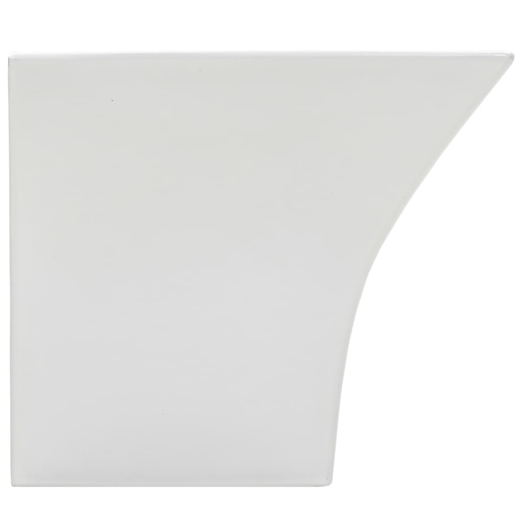 Wall-hung ceramic sink, white, 500x450x410 mm